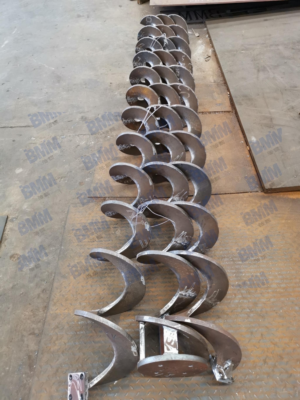 Helical vane parts manufactured 1